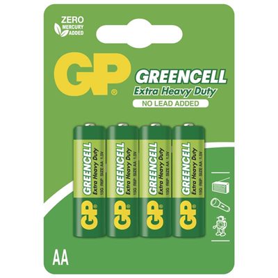 GP Zinkochloridová baterie Greencell R6 (AA)
