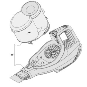Rukojeť pro vysavač Philips - POUZE RUKOJEŤ BEZ NÁDOBY