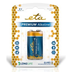 Baterie alkalická ETA PREMIUM ALKALINE 9V