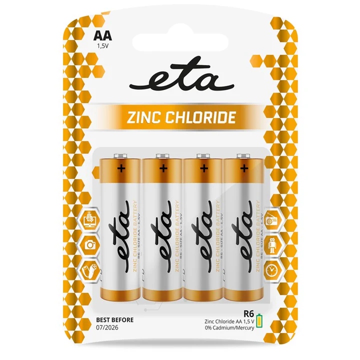 Baterie zinkochloridová ETA AA