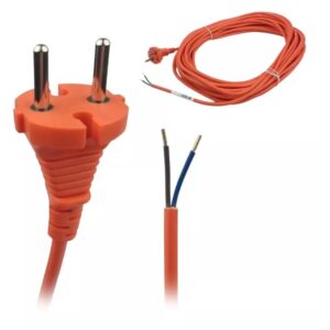 Napájecí kabel oranžový k vysavači 2 x 1 mm²